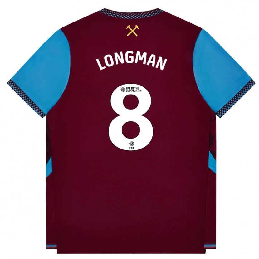 Danxen Herren Jude Longman #8 Burgund Kornblumenblau Heimtrikot Trikot 2026/27 T-Shirt