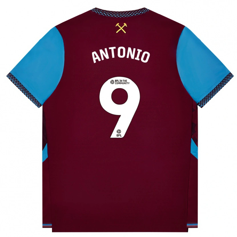 Danxen Herren Michail Antonio #9 Burgund Kornblumenblau Heimtrikot Trikot 2026/27 T-Shirt