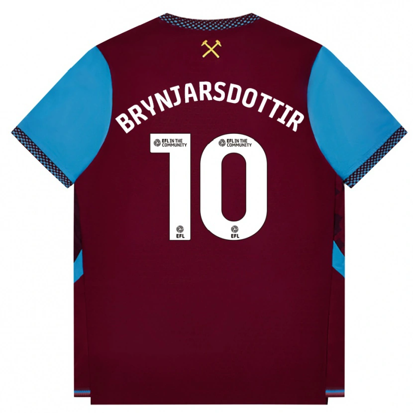 Danxen Herren Dagný Brynjarsdóttir #10 Burgund Kornblumenblau Heimtrikot Trikot 2026/27 T-Shirt