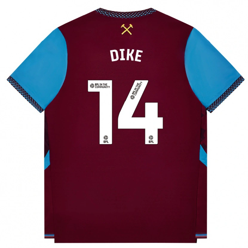 Danxen Herren Lewis Dike #14 Burgund Kornblumenblau Heimtrikot Trikot 2026/27 T-Shirt