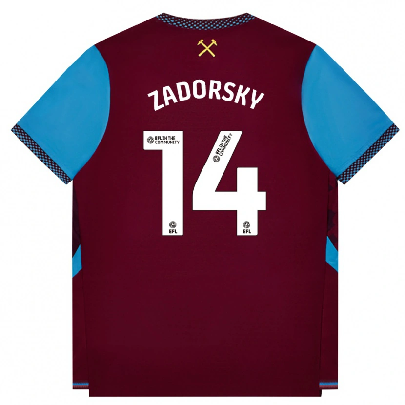 Danxen Herren Shelina Zadorsky #14 Burgund Kornblumenblau Heimtrikot Trikot 2026/27 T-Shirt