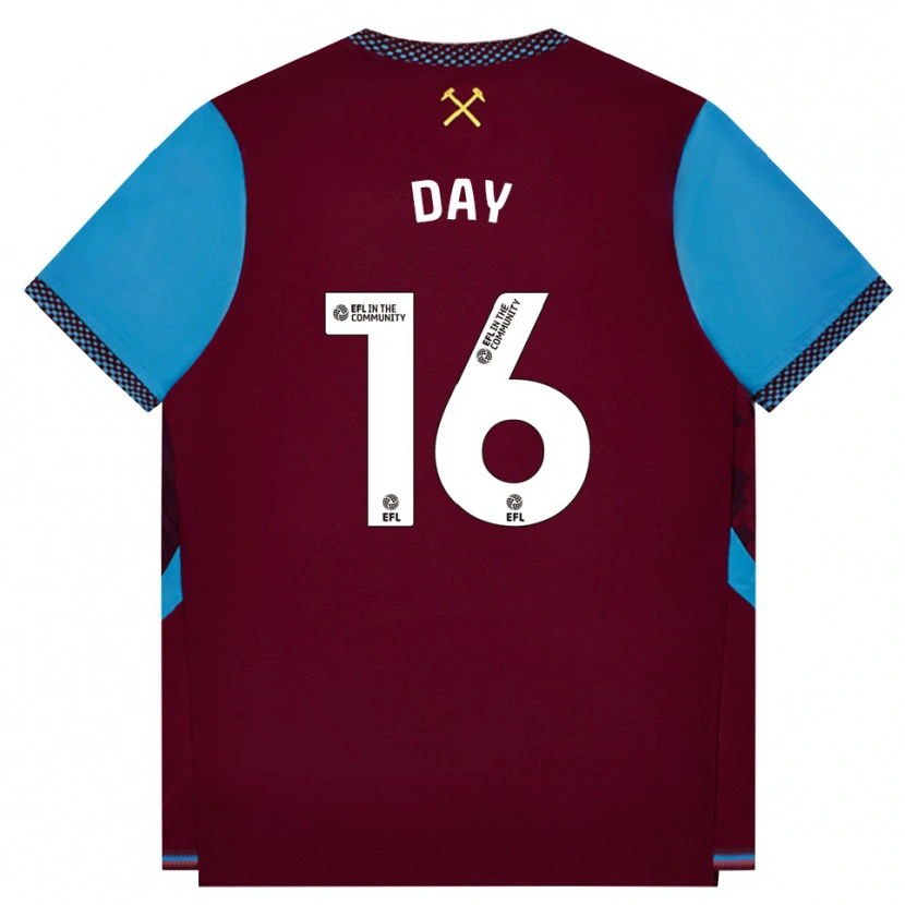 Danxen Herren Frankie Day #16 Burgund Kornblumenblau Heimtrikot Trikot 2026/27 T-Shirt