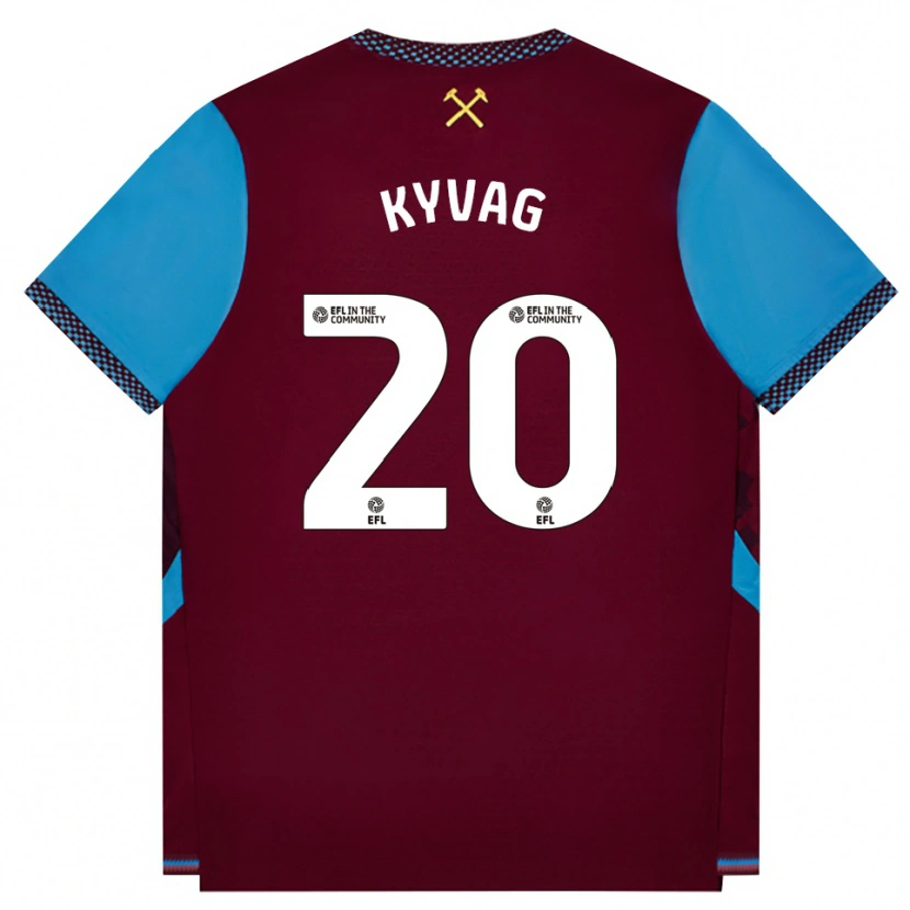 Danxen Herren Thea Kyvag #20 Burgund Kornblumenblau Heimtrikot Trikot 2026/27 T-Shirt