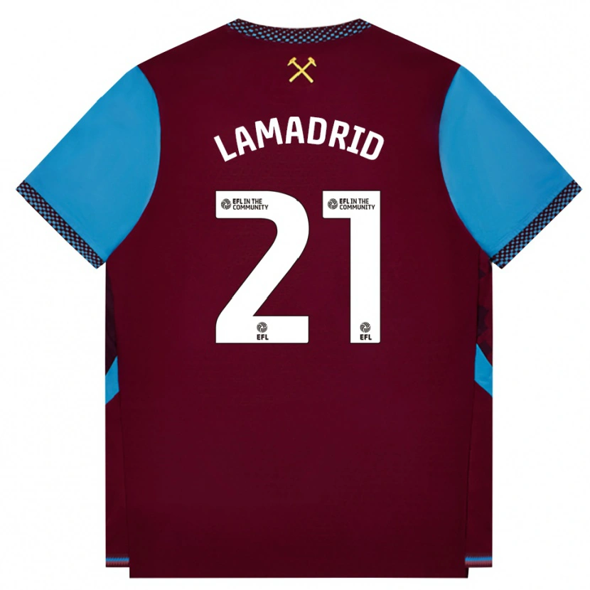 Danxen Herren Keiber Lamadrid #21 Burgund Kornblumenblau Heimtrikot Trikot 2026/27 T-Shirt