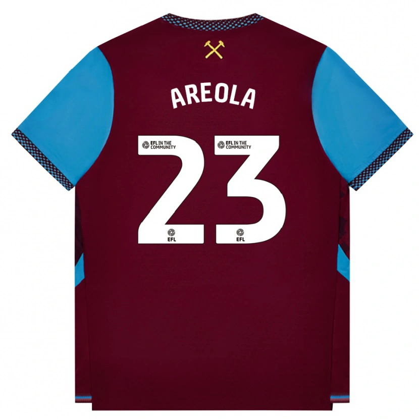 Danxen Herren Alphonse Areola #23 Burgund Kornblumenblau Heimtrikot Trikot 2026/27 T-Shirt