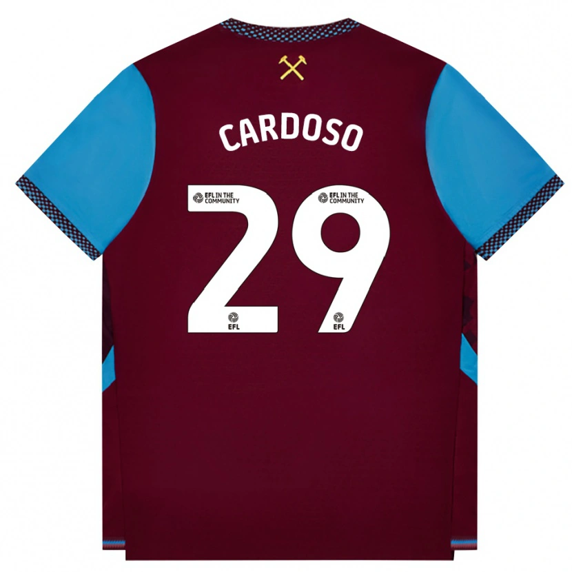 Danxen Herren Goncalo Cardoso #29 Burgund Kornblumenblau Heimtrikot Trikot 2026/27 T-Shirt