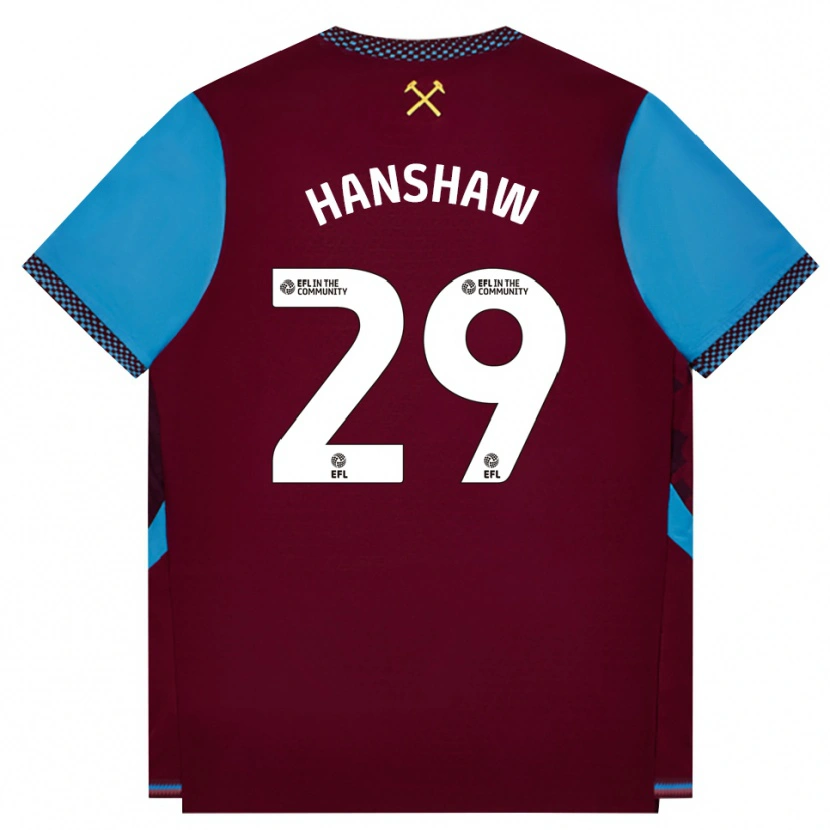 Danxen Herren Verena Hanshaw #29 Burgund Kornblumenblau Heimtrikot Trikot 2026/27 T-Shirt
