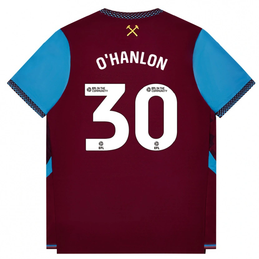 Danxen Herren Katie O'hanlon #30 Burgund Kornblumenblau Heimtrikot Trikot 2026/27 T-Shirt