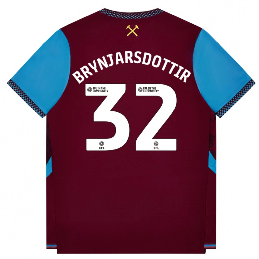 Danxen Herren Dagny Brynjarsdottir #32 Burgund Kornblumenblau Heimtrikot Trikot 2026/27 T-Shirt