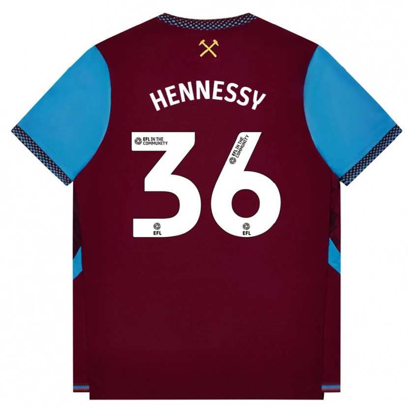 Danxen Herren Alexandra Hennessy #36 Burgund Kornblumenblau Heimtrikot Trikot 2026/27 T-Shirt