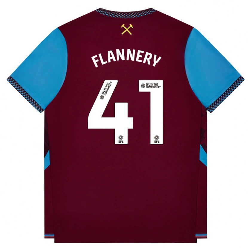 Danxen Herren Keira Flannery #41 Burgund Kornblumenblau Heimtrikot Trikot 2026/27 T-Shirt