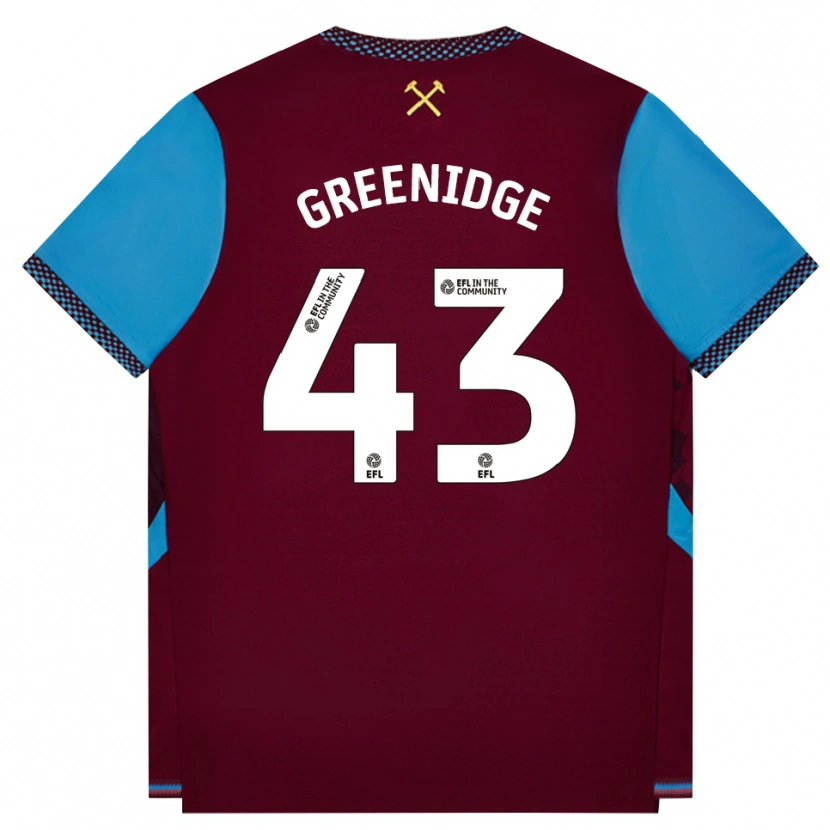 Danxen Herren Will Greenidge #43 Burgund Kornblumenblau Heimtrikot Trikot 2026/27 T-Shirt