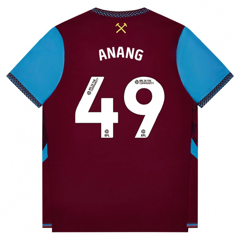 Danxen Herren Joseph Anang #49 Burgund Kornblumenblau Heimtrikot Trikot 2026/27 T-Shirt