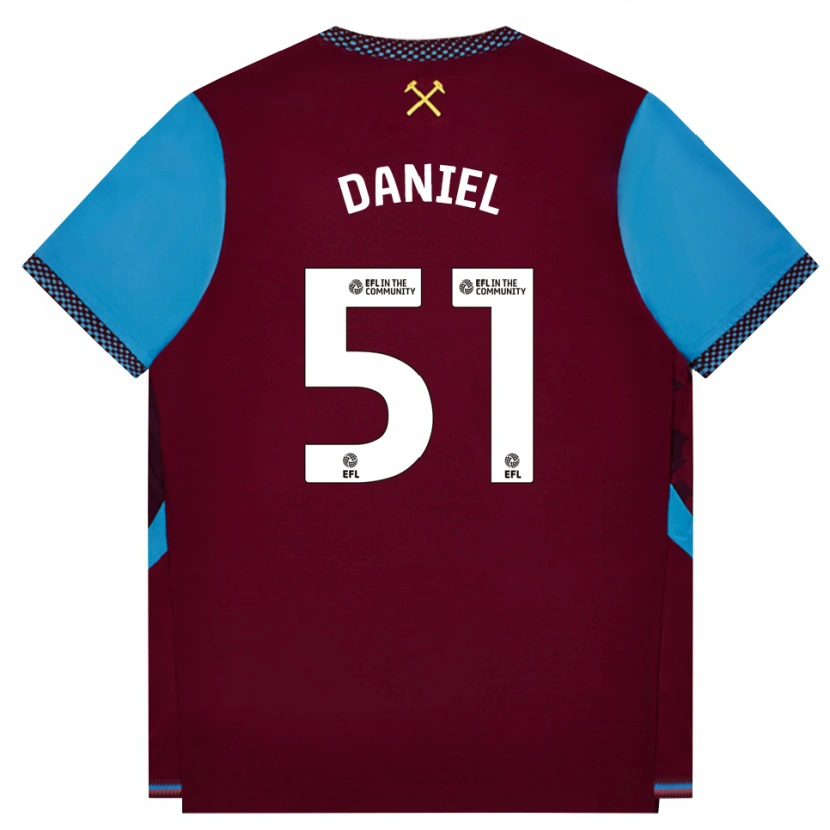 Danxen Herren Daniel Chesters #51 Burgund Kornblumenblau Heimtrikot Trikot 2026/27 T-Shirt