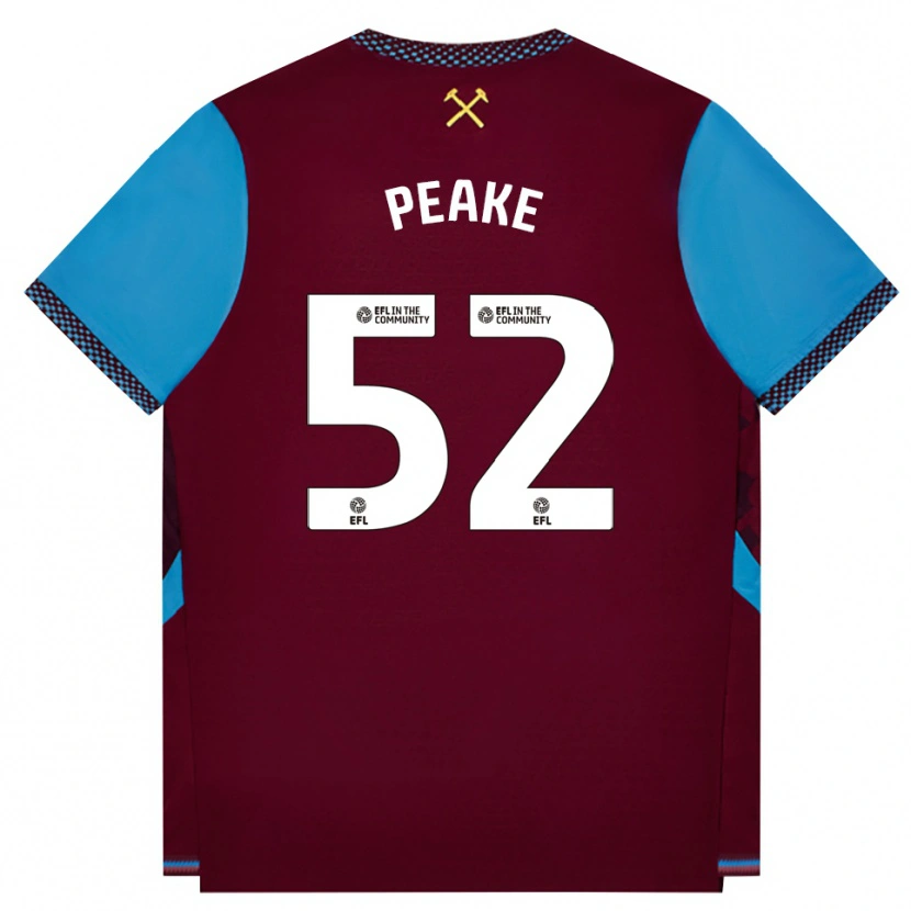 Danxen Herren Lennon Peake #52 Burgund Kornblumenblau Heimtrikot Trikot 2026/27 T-Shirt