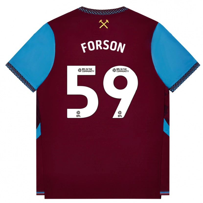 Danxen Herren Keenan Forson #59 Burgund Kornblumenblau Heimtrikot Trikot 2026/27 T-Shirt