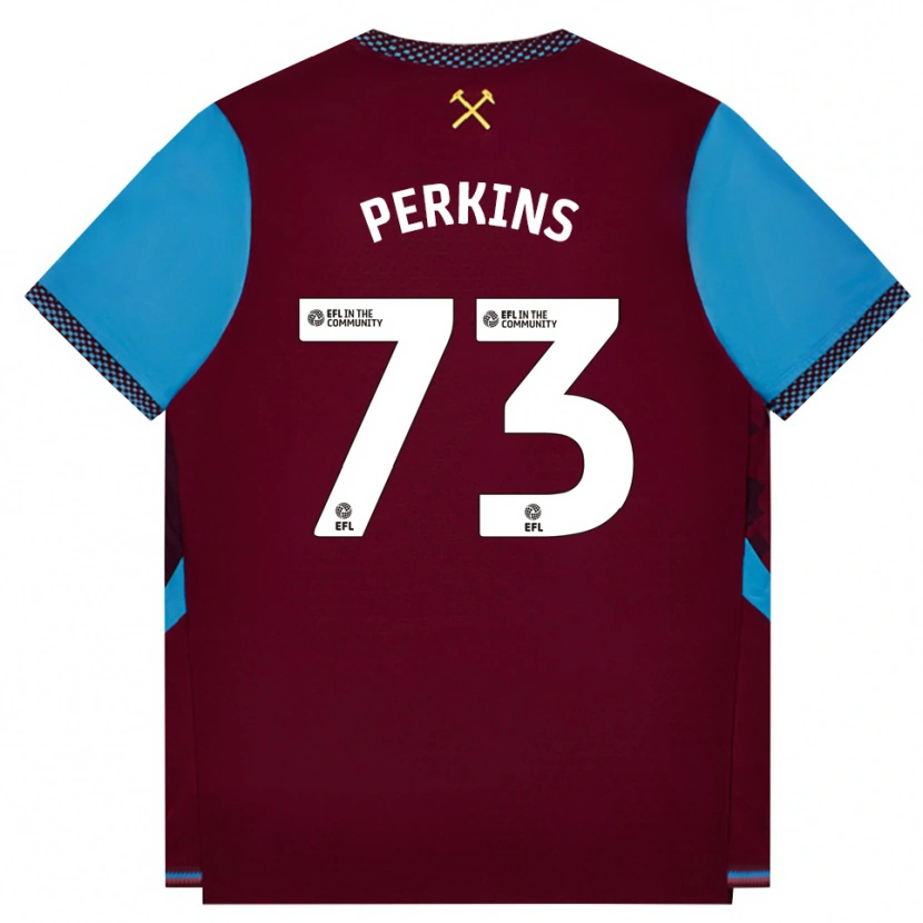 Danxen Herren Vinnie Perkins #73 Burgund Kornblumenblau Heimtrikot Trikot 2026/27 T-Shirt