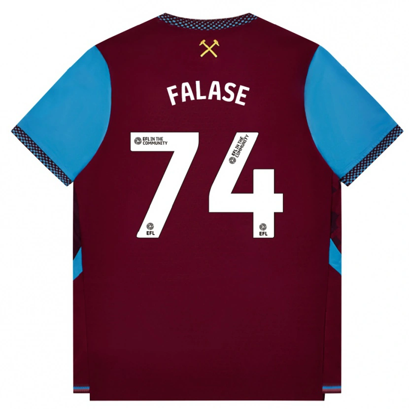 Danxen Herren Asher Falase #74 Burgund Kornblumenblau Heimtrikot Trikot 2026/27 T-Shirt