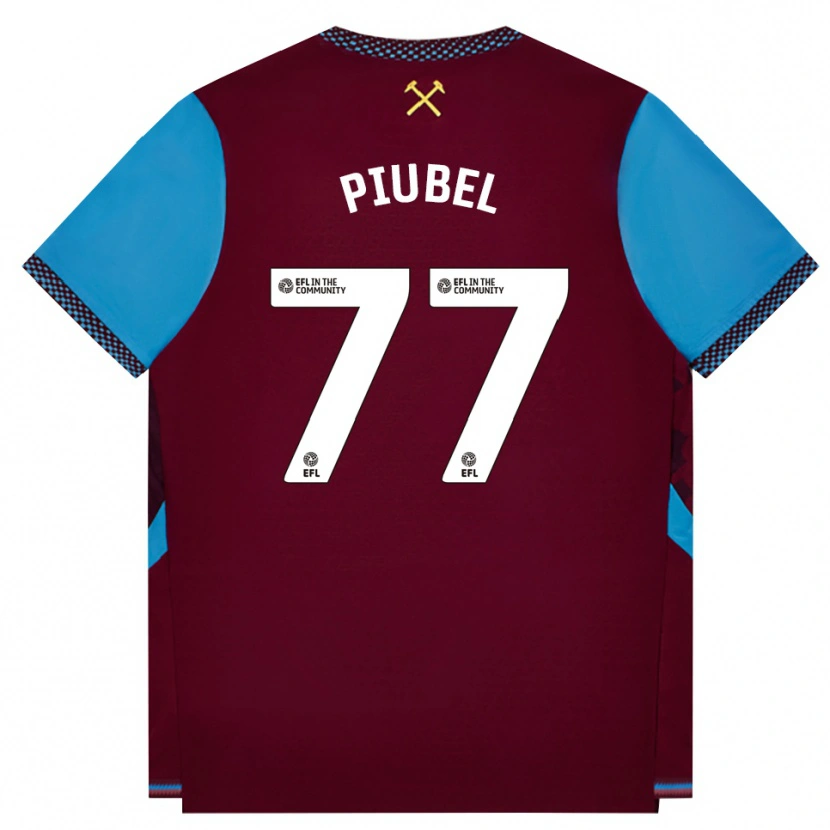 Danxen Herren Seraina Piubel #77 Burgund Kornblumenblau Heimtrikot Trikot 2026/27 T-Shirt