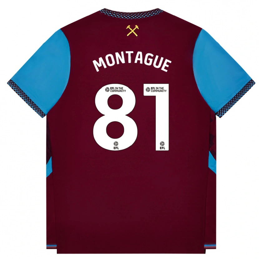 Danxen Herren Harry Montague #81 Burgund Kornblumenblau Heimtrikot Trikot 2026/27 T-Shirt