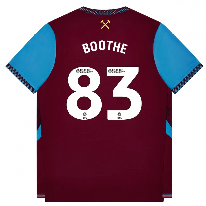 Danxen Herren Sebastian Boothe #83 Burgund Kornblumenblau Heimtrikot Trikot 2026/27 T-Shirt