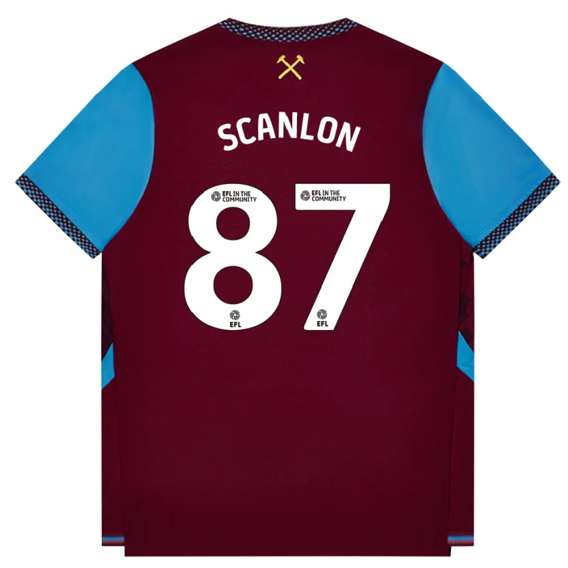 Danxen Herren Joe Scanlon #87 Burgund Kornblumenblau Heimtrikot Trikot 2026/27 T-Shirt