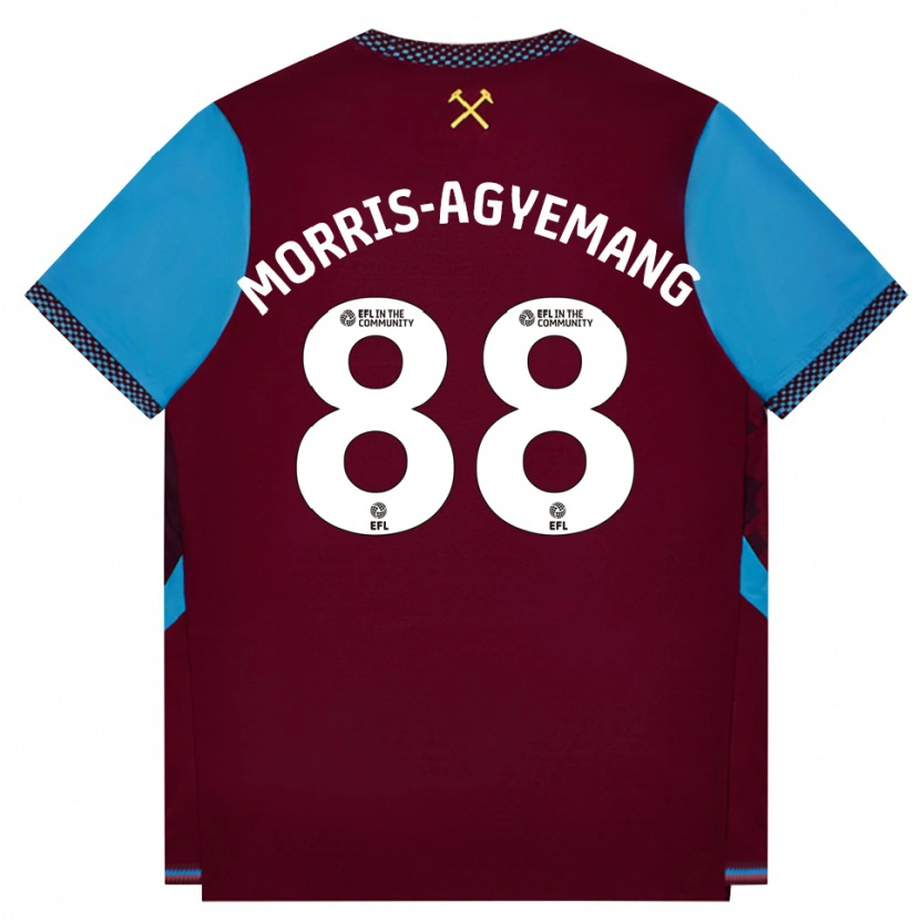 Danxen Herren Reggie Morris-Agyemang #88 Burgund Kornblumenblau Heimtrikot Trikot 2026/27 T-Shirt