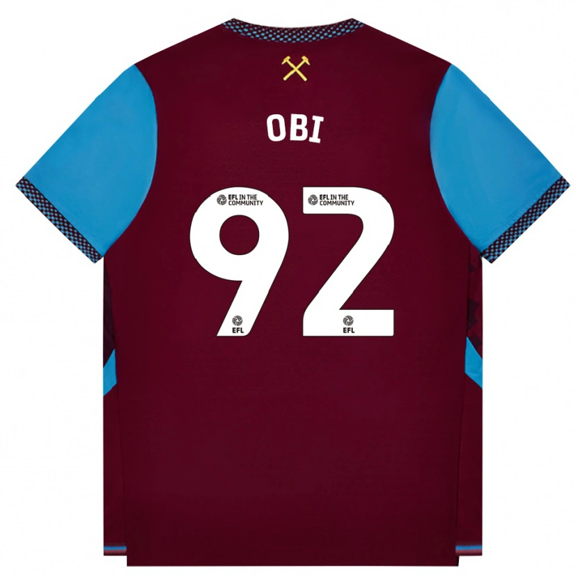 Danxen Herren Chuk Obi #92 Burgund Kornblumenblau Heimtrikot Trikot 2026/27 T-Shirt