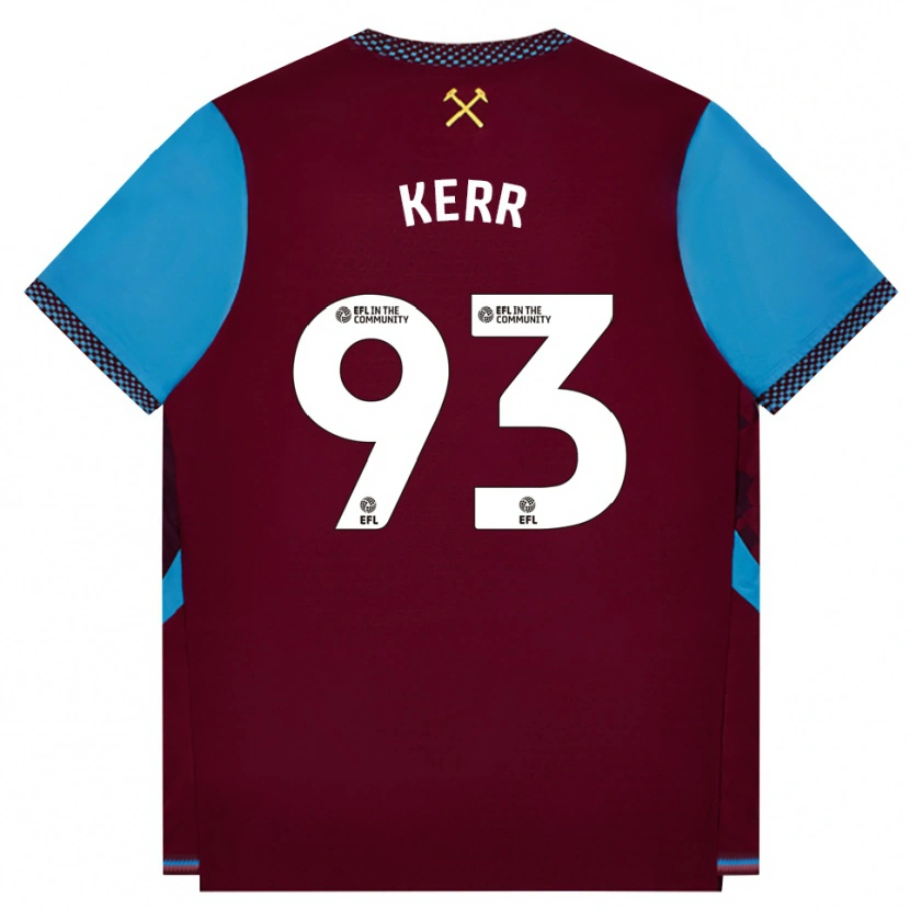Danxen Herren Joel Kerr #93 Burgund Kornblumenblau Heimtrikot Trikot 2026/27 T-Shirt