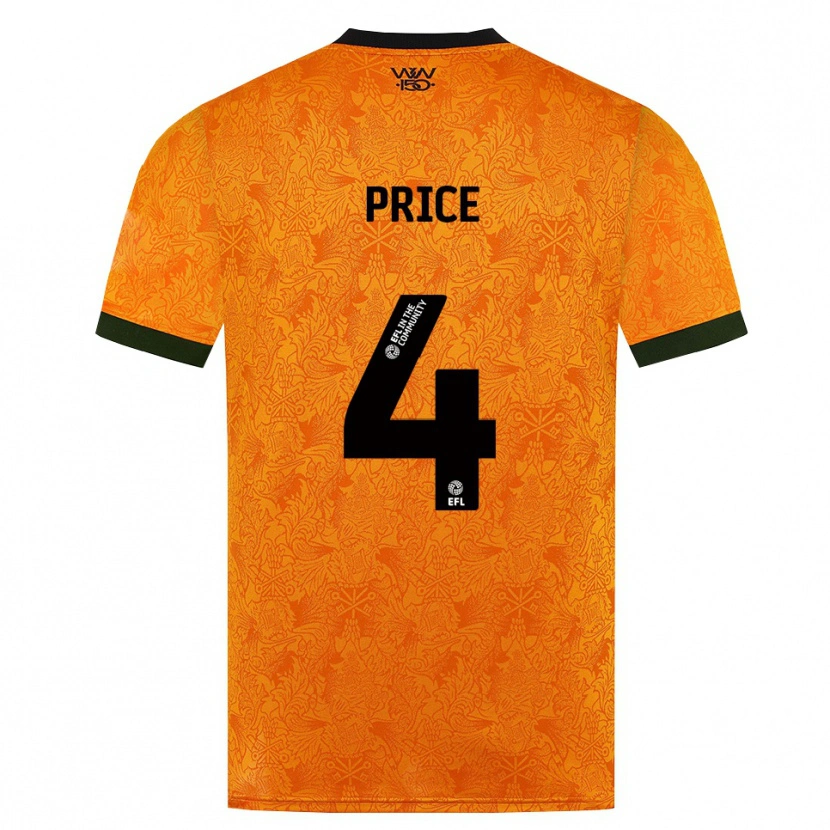 Danxen Herren Anna Price #4 Orange Schwarz Heimtrikot Trikot 2026/27 T-Shirt