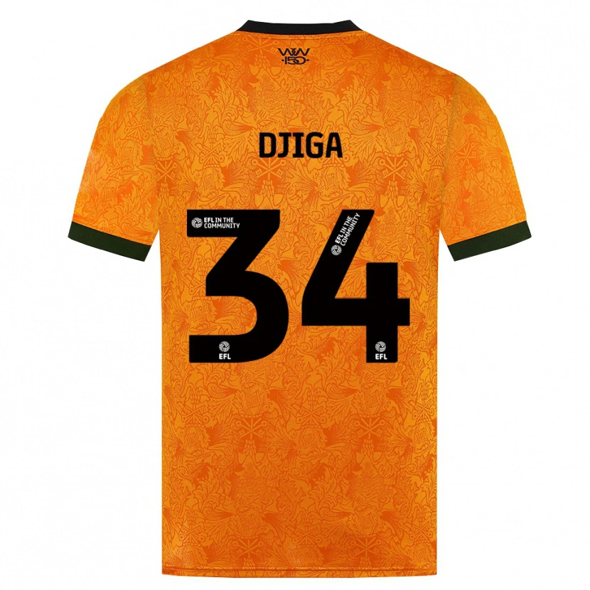 Danxen Herren Nasser Djiga #34 Orange Schwarz Heimtrikot Trikot 2026/27 T-Shirt