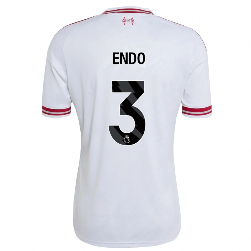 Danxen Herren Wataru Endo #3 Rot Weiß Auswärtstrikot Trikot 2026/27 T-Shirt