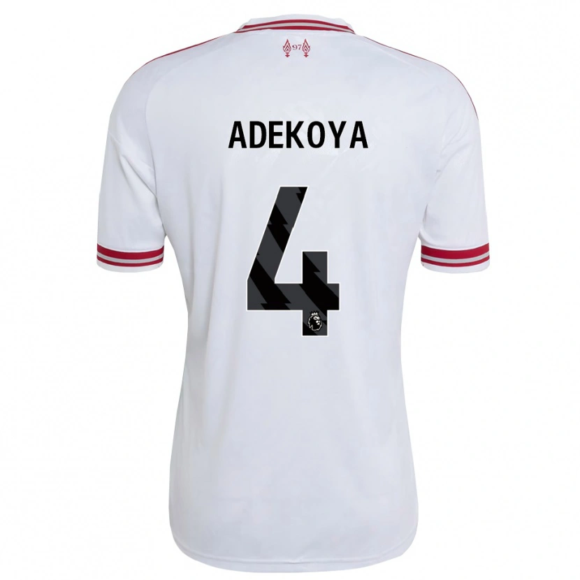 Danxen Herren Noah Adekoya #4 Rot Weiß Auswärtstrikot Trikot 2026/27 T-Shirt