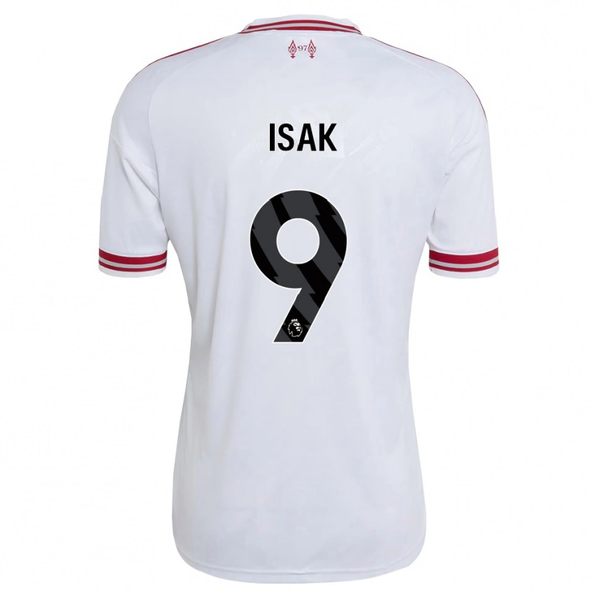 Danxen Herren Alexander Isak #9 Rot Weiß Auswärtstrikot Trikot 2026/27 T-Shirt