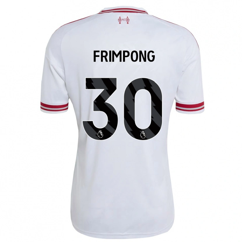 Danxen Herren Jeremie Frimpong #30 Rot Weiß Auswärtstrikot Trikot 2026/27 T-Shirt