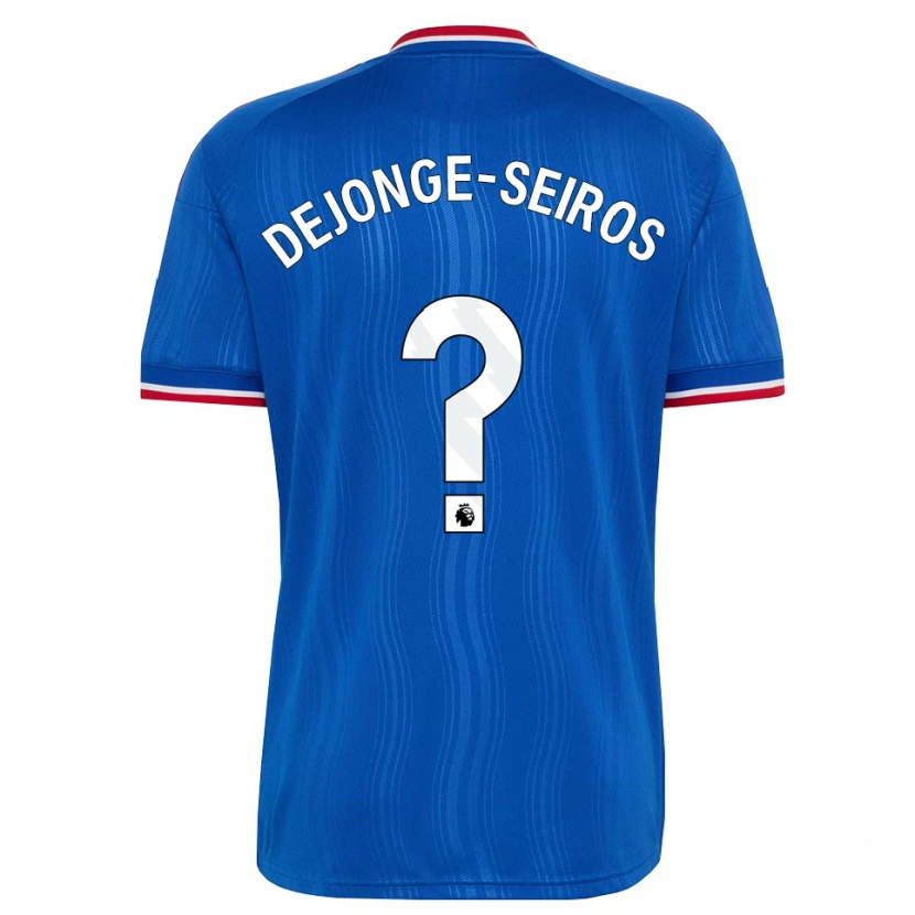 Danxen Herren Edson Dejonge-Seiros #0 Blau Weiß Rot Auswärtstrikot Trikot 2026/27 T-Shirt