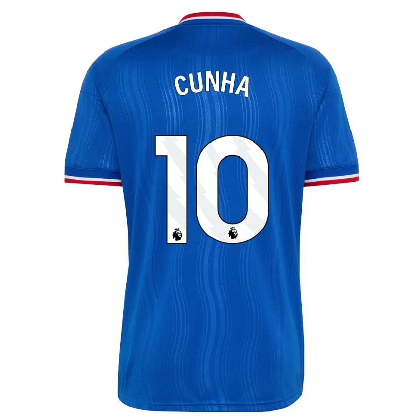 Danxen Herren Matheus Cunha #10 Blau Weiß Rot Auswärtstrikot Trikot 2026/27 T-Shirt