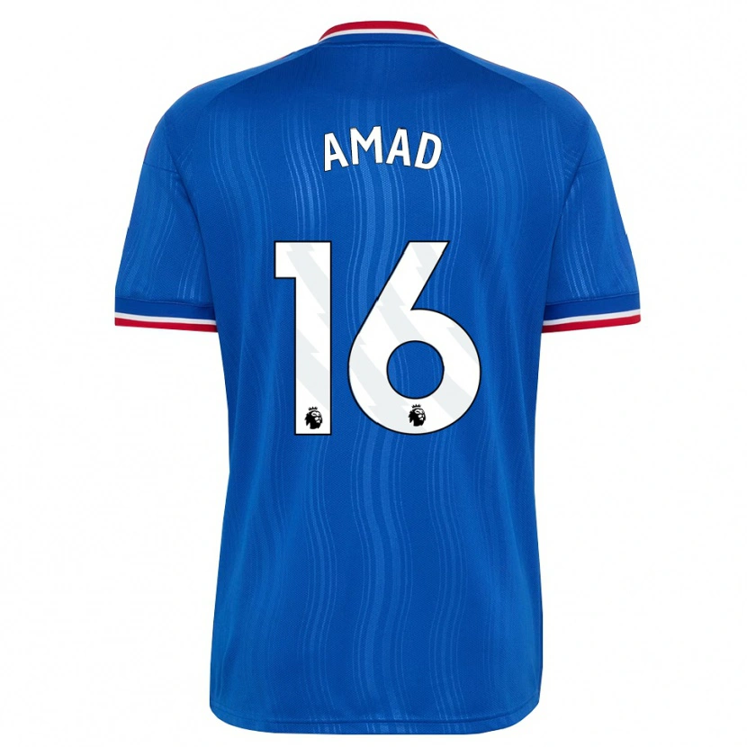Danxen Herren Amad Diallo #16 Blau Weiß Rot Auswärtstrikot Trikot 2026/27 T-Shirt