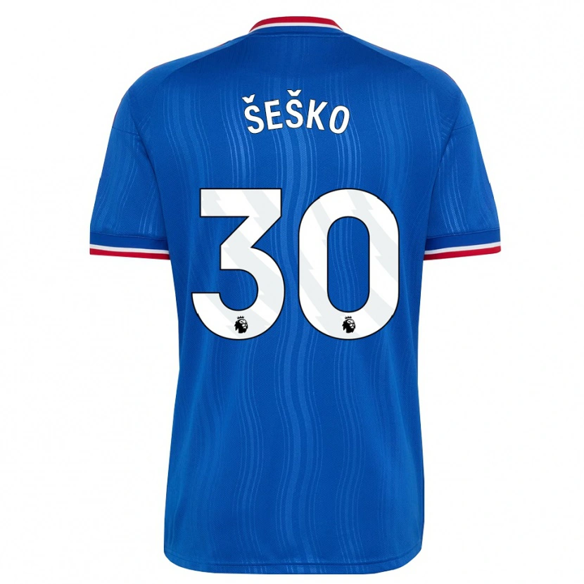 Danxen Herren Benjamin Sesko #30 Blau Weiß Rot Auswärtstrikot Trikot 2026/27 T-Shirt