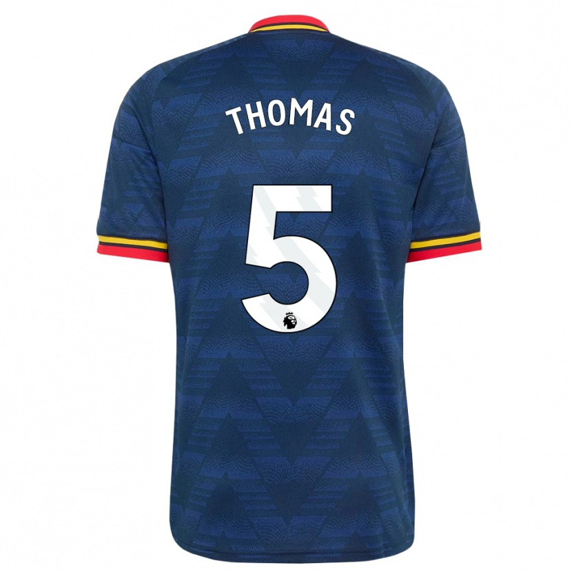 Danxen Herren Thomas Partey #5 Mitternachtsblau Gelb Rot Auswärtstrikot Trikot 2026/27 T-Shirt