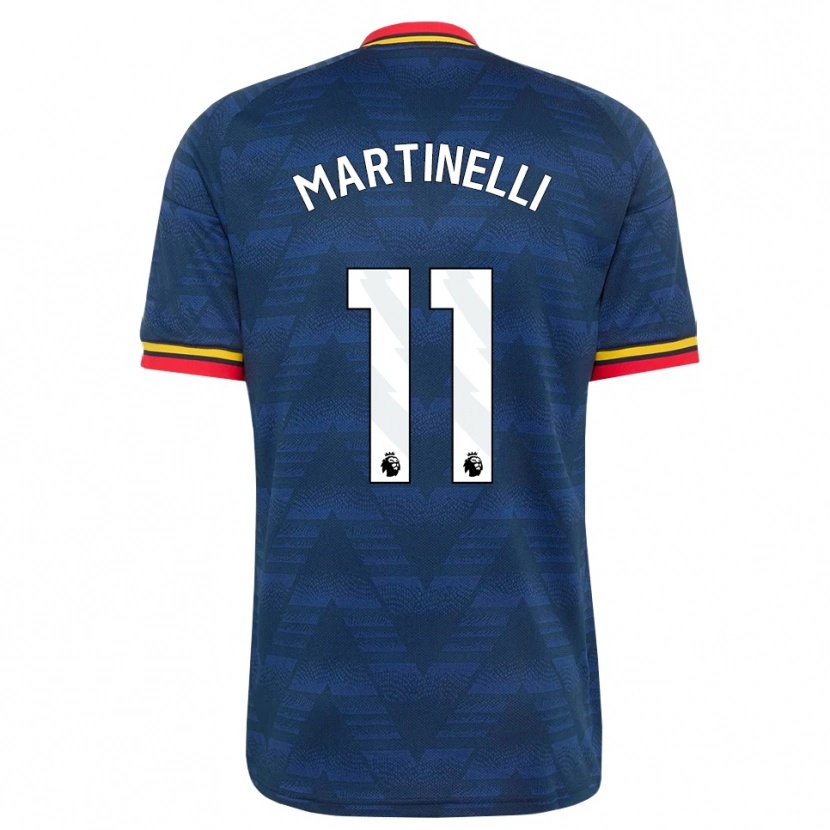 Danxen Herren Gabriel Martinelli #11 Mitternachtsblau Gelb Rot Auswärtstrikot Trikot 2026/27 T-Shirt
