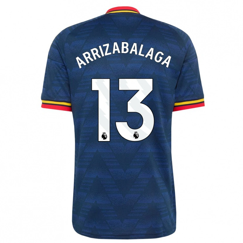 Danxen Herren Kepa Arrizabalaga #13 Mitternachtsblau Gelb Rot Auswärtstrikot Trikot 2026/27 T-Shirt