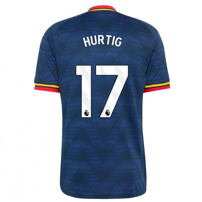 Danxen Herren Lina Hurtig #17 Mitternachtsblau Gelb Rot Auswärtstrikot Trikot 2026/27 T-Shirt