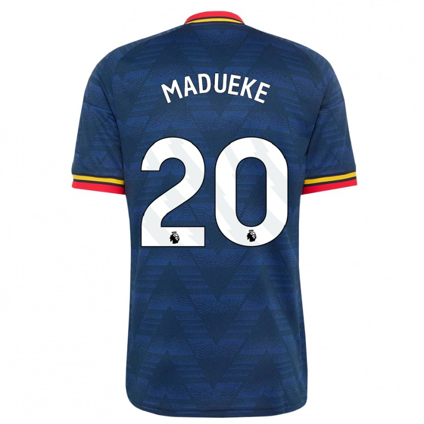 Danxen Herren Noni Madueke #20 Mitternachtsblau Gelb Rot Auswärtstrikot Trikot 2026/27 T-Shirt