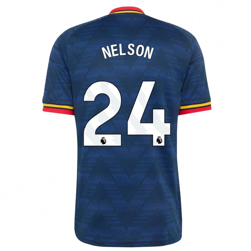 Danxen Herren Reiss Nelson #24 Mitternachtsblau Gelb Rot Auswärtstrikot Trikot 2026/27 T-Shirt