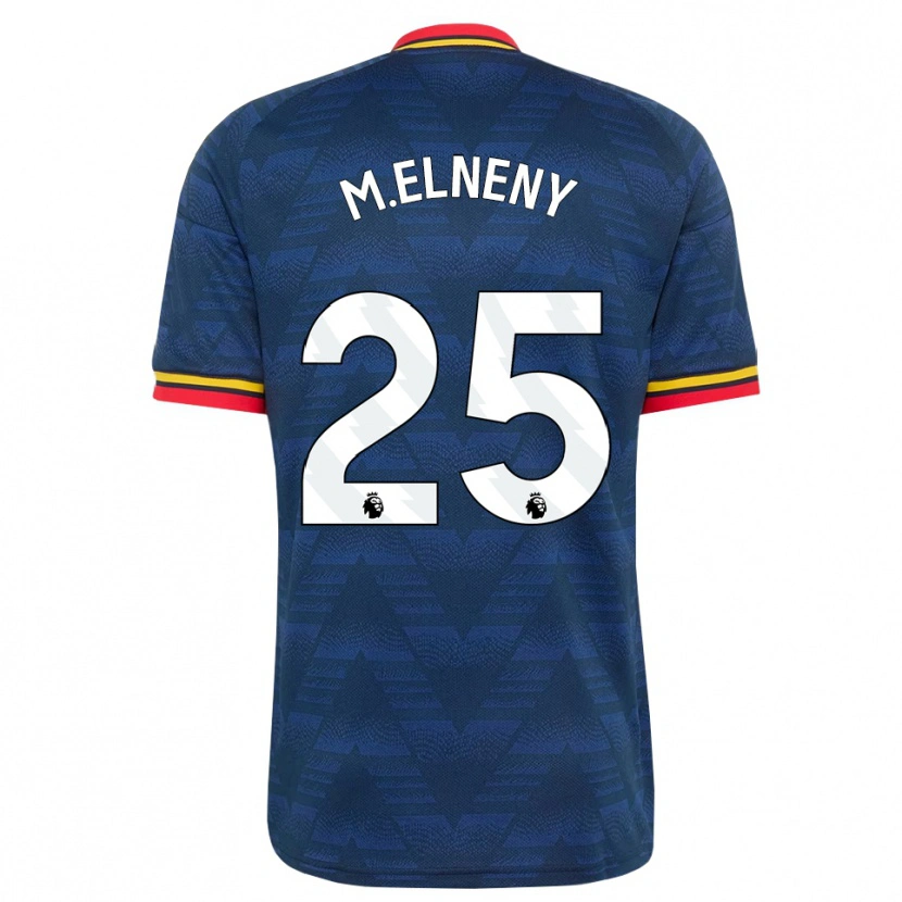 Danxen Herren Mohamed Elneny #25 Mitternachtsblau Gelb Rot Auswärtstrikot Trikot 2026/27 T-Shirt
