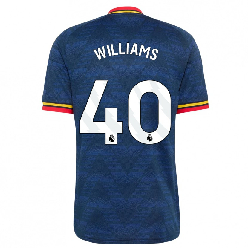 Danxen Herren Naomi Williams #40 Mitternachtsblau Gelb Rot Auswärtstrikot Trikot 2026/27 T-Shirt