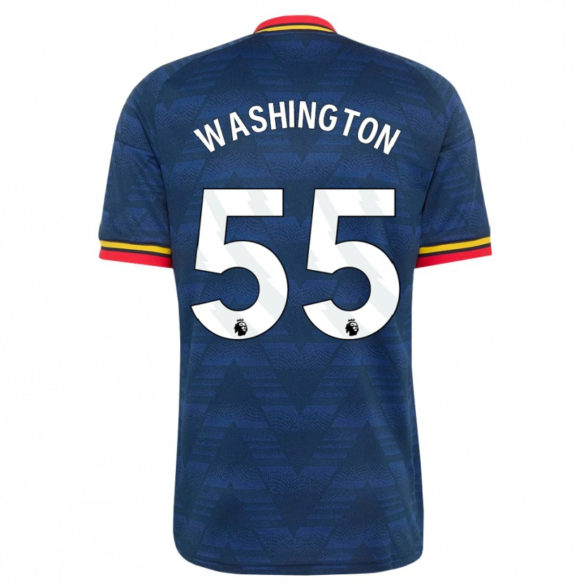 Danxen Herren Marcell Washington #55 Mitternachtsblau Gelb Rot Auswärtstrikot Trikot 2026/27 T-Shirt