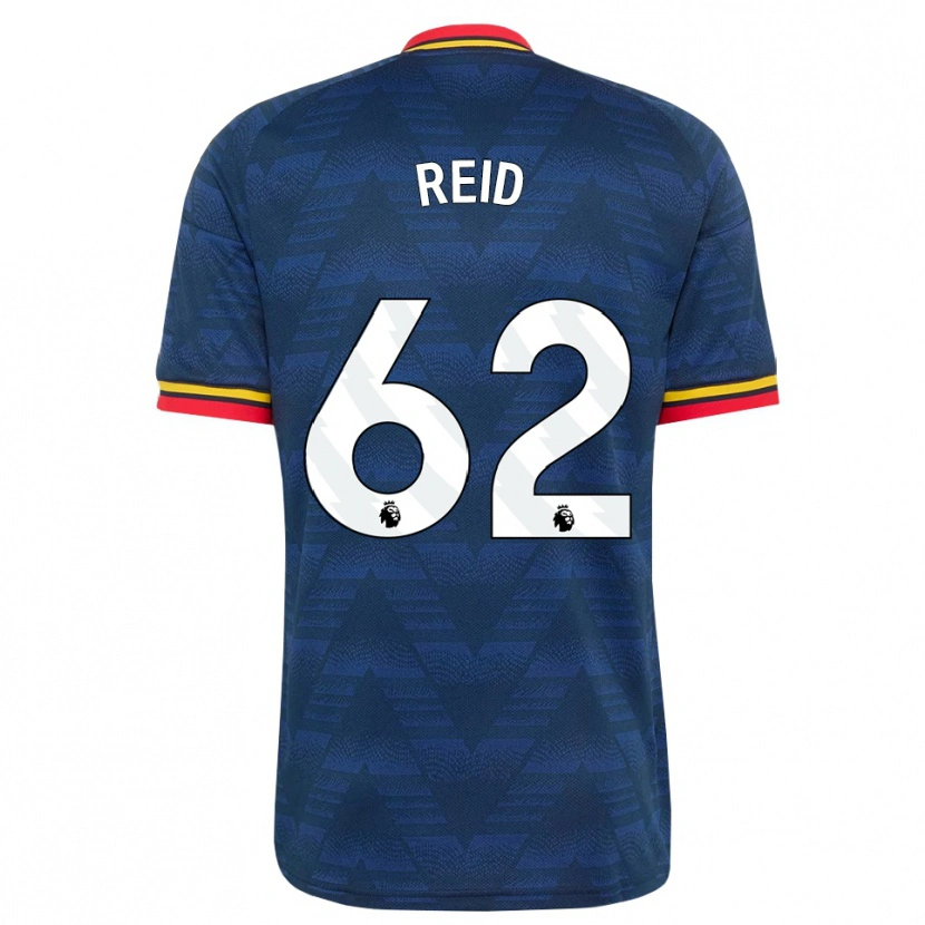 Danxen Herren Katie Reid #62 Mitternachtsblau Gelb Rot Auswärtstrikot Trikot 2026/27 T-Shirt