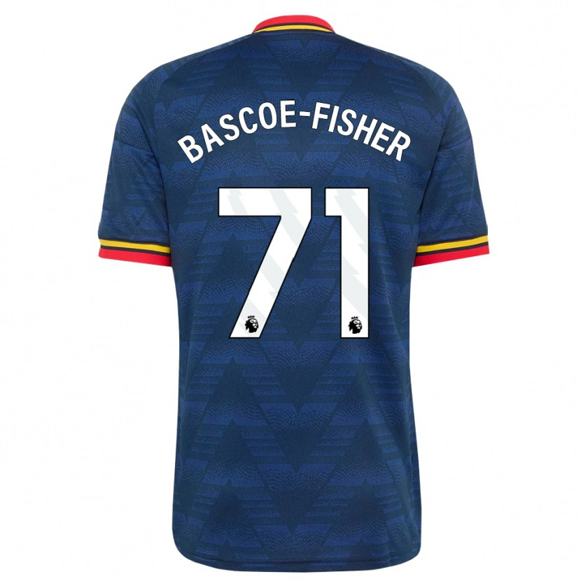 Danxen Herren Jakai Bascoe-Fisher #71 Mitternachtsblau Gelb Rot Auswärtstrikot Trikot 2026/27 T-Shirt